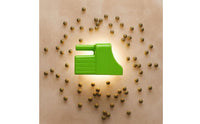 Green Plastic Feed Shovel Ribbed Grip Feed Shovel Thickened Body Open-Front Scoop Integrated Handle