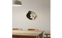 Decorative Wall Clock Vintage Influenced Flower Shaped Wall Clock Unique Design Timepiece for Entryway