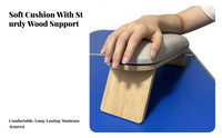 Soft & Comfortable Russian Manicure Hand Rest Easy to Clean Surface Slanted Nail Art Hand Pillow Stable Wooden Legs for Manicurists, Home