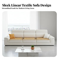 Straight-Line Fabric Sofa Modern Design Upholstered Multi-Seat Lounger Minimalist aesthetic Living Room Seating for Homeowners, Families, Lounge Area