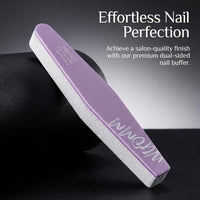 Double Sided Nail File Buffer Set, Diamond Shaped Foam Sponge Polishing Block, Washable Salon Quality Filing Tools for Manicure