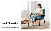 Nordic Design Upholstered Armchair with Wood Frame Minimalist aesthetic Sofa Set Space-Saving Household Furniture Removable and cleanable Cover for Homeowners, Interior Designers, Living Room, Small Apartment, Study, Reception Area