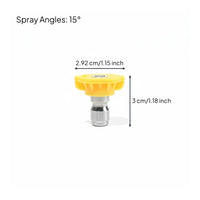 5 Pieces Stainless Steel & Brass Construction High Pressure Washer Nozzle Tips Rustproof for Car Washing