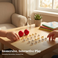 Classic Metal Jacks Game Portable Jacks with Balls Timeless Jackstones Game Tabletop for Children