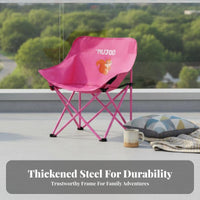 Parent-Child Sizes Collapsible Moon Chair Foldable Ultralight Backpacking Chair Lightweight Portable Seat Compact Design for Children, Families, Fishing, Picnic, Picnics, Hiking
