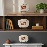 Tabletop Art Piece Compact Sculpture with Stand Decorative Tabletop Ornament for Office Desk