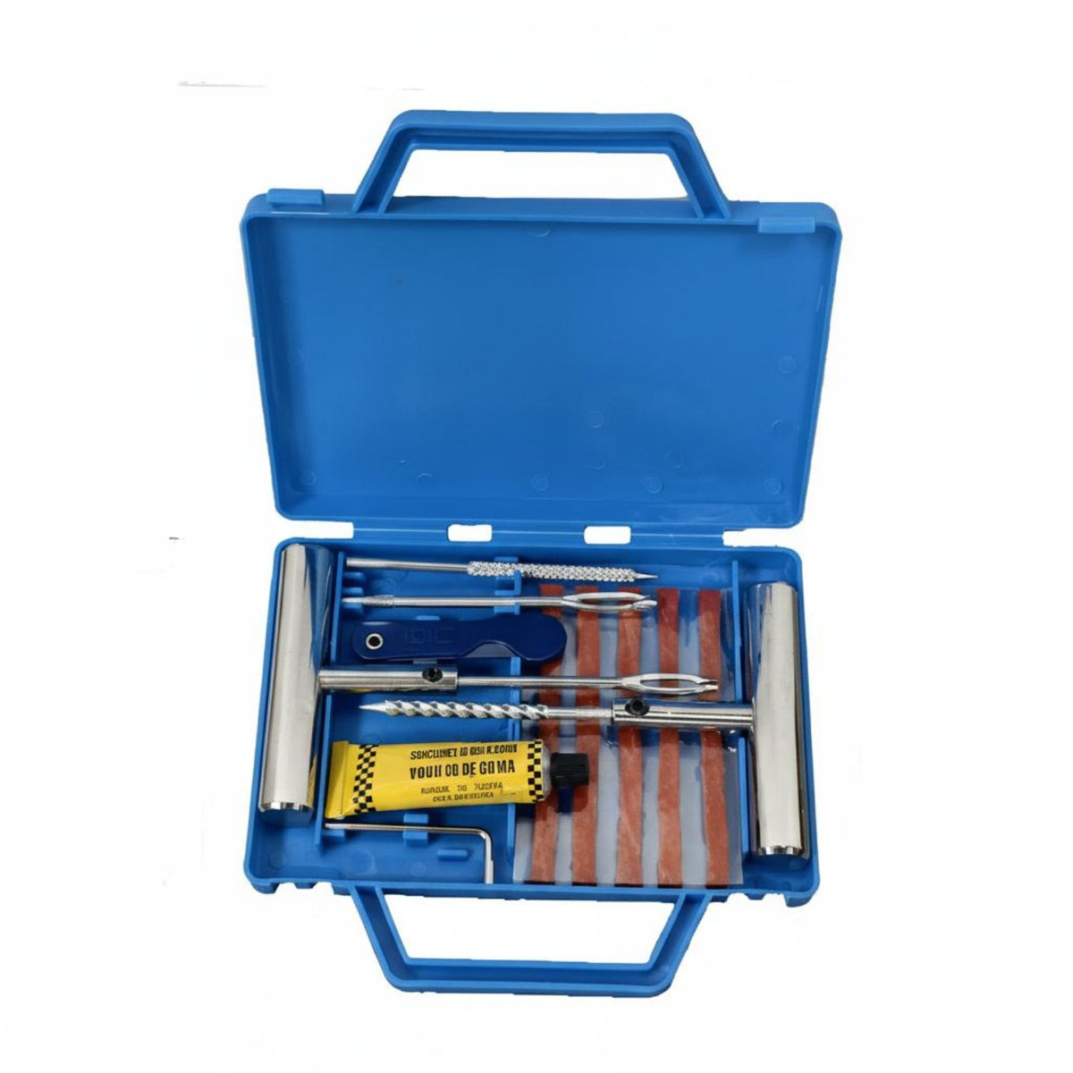 11 Pieces Emergency Use Tubeless Tire Repair Kit Portable Flat Tire Repair Kit Professional Quality for Roadside, Travel