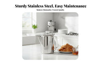 Perforated Filter Basket Percolator Coffee Maker Side Handle Stainless Steel Percolator