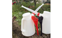 HDPE Plastic Oil Jug Screw-on Lid Measuring Oil Jug Side Handle Automotive Fluid Tool Angled Filling Neck