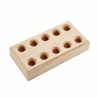 Wooden Organizer Multi-Hole Wooden Holder Compact for Craft Room