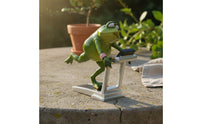 Resin Frog Sculpture Cute Resin Frog Statue Nordic Design Playful for Office