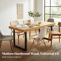 Mechanical Pipe Leg Table Retro Design Mechanical look worktable sturdy Wood Top Household Furniture for homeowners, Adults, Home, Restaurant, Kitchen