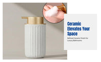 Ceramic Foaming Soap Dispenser, Press Pump Bottle, Minimalist Design, Hotel, Home, Assorted Colors