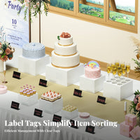 High Clarity Acrylic Display Riser Stackable Design Buffet Food Riser Multipurpose Buffet Food Display Stand Easy to Clean for Event Planners, Homeowners, Wedding, Home Decor, Retail Shop, Dressing Table