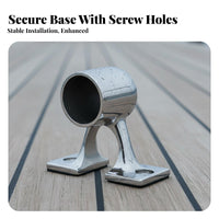 Yacht Handrail Bracket Seawater Yacht Rail Stanchion Base Boat Handrail Base Rust Resistant Boat Guardrail Mount