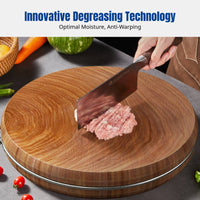 Kitchen Cutting Board, Rosewood Hardwood, Round, Heavy Duty, Thick Design