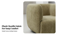 Luxurious Upholstery Curved Chenille Sectional Deep Seating Curved puff Settee mid-centuryera Modern and design configurable Sofa long-lasting Construction for Guesthouse Owners, Apartment Dwellers, Interior Designers, Studio, Lounge Area, Bedroom