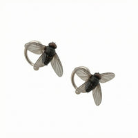 Fly Stud Earrings Conversation Starter Fly-Shaped Earrings Ear Studs Comfortable to Wear Body Jewelry Funny Prank Gift