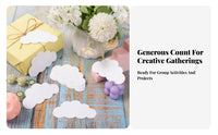 200 Pieces Smooth Writing Surface Pale Sky Puff Cutouts Layered Edges Blank Sky Puff Cards Pre-Cut