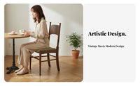 French Retro Aesthetic Woven Seat Chair with Handle spine Light Luxury Feel Upholstered Side Chair designer-inspired design Dining Seating Ergonomic spinerest for Design aficionados, Interior Decorators, Restaurant, Living Room, Kitchen, Home Office