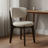 Solid Wood Frame Dining Chair Dense Foam Cushion Rustic Minimalist Design Chair for Kitchen, Restaurant, Home Office