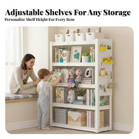 Multi-Tier Design Pegboard Countertop Rack Space Saving Household Storage Sturdy Construction Display Shelf Slim silhouette for Students, Homeowners, Office Workers, Bay window opening, Kid's Room, Bedroom, Kitchen Counter