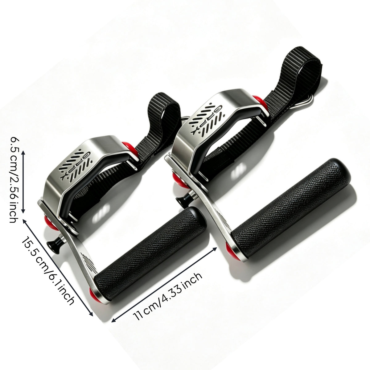Side-Mounted Cable Handles with Metal Arms Adjustable Cable Machine Handles Compact Fitness Equipment Sturdy for Bodybuilders