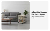 Rolling Drawer Cabinet Easy Assembly Multi-Drawer Rolling Cart