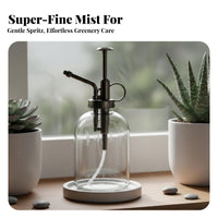 Glass Plant Mister Fine Spray 350ml Watering Mister Vintage Water Mister Decorative Gardening Supplies for Cacti Owners