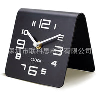 emoyo Silent Table Clock with Acrylic Frame, Modern Style