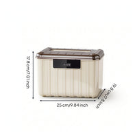 2-Tier Lockable Storage Box Portable Combination Lock Box Rectangular Storage Organizer Heavy Duty for Car