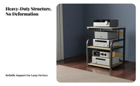 Large Capacity High-Fidelity Equipment Rack Stable Structure Multi-Tier Amplifier Stand Heavy Duty Multi-Tier Stereo Rack Mobile with Brakes for Audiophiles, Home Theater, Studio, Office