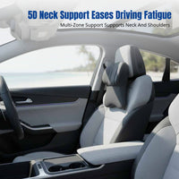 Car Neck Support Pillow, Viscoelastic Foam Headrest, Universal Seat Pad for Luxury Vehicles Mercedes Volkswagen, 5D Ergonomic