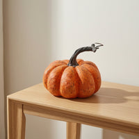 Artificial Foam Pumpkin Ribbed Pumpkin with Stem Textured Display Pumpkins Faux for Autumn, Halloween, Tabletop