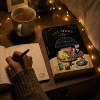 Cute Cartoon Cat Story Series Notebook for Students - High Aesthetic Value Diary
