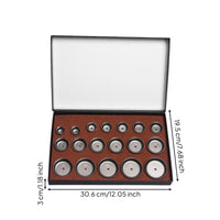 18 Pieces Watch Case Back Press Dies Compact Watch Crystal Press Dies Cup-Shaped for Workshop