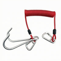 Elastic Tie down Cord 316 Stainless Steel Bungee Cord Coiled Design Fastening Gear Reef Double Hook