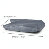 Inflatable Boat Cover Waterproof Dinghy Cover Heavy Duty Double Stitched for Outdoor Storage, Mooring