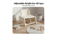 Child-Safe Design Peanut Shaped Table and Chair Set Polished Edges Adjustable Height Kids Desk Set Sturdy Construction Height Adjustable Toddler Desk Easy to Clean for Toddlers, Preschoolers, Kindergarten, Preschool, Daycare, Classroom