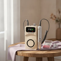 Nail Drill Machine with Bits Low Vibration Electric Nail File with Handpiece Electric File Kit Reversible for Beginners