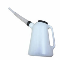 Long Spout Oil Jug Leakproof Graduated Oil Container with Spout Lightweight Graduated Refueling Pot Thickened Wall for Mechanics, Auto Repair Shop, Garage, Workshop