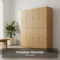Wooden Locker Cabinet Reliable Lock Employee Locker Cabinet for Employees, Clients, Salon, Workplace, Office