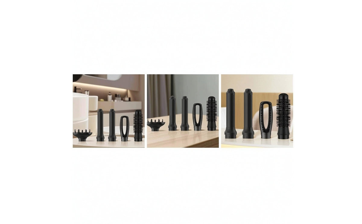 Curling 5-in-1 Hair Styler Adjustable Temperature Hot Air Brush with Interchangeable Heads Volumizing Air Styler Set Quick-Drying for Home