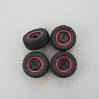 4 Pieces Rough-Terrain RC Tire Deep Traction Design Mounted RC Tire Grippy Traction Toy Vehicle Part for Rock Crawling