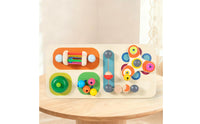 Wooden Busy Board Wood Sensory Activity Board Interactive Infant Toy for Infants