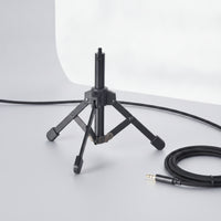Desktop Audio Device Full-metalMetal Tabletop Mic Stand Low-Profile Audio Device Tripod for Live Broadcasting