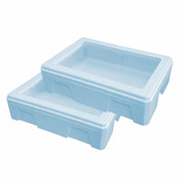 2 Pieces 24L Rectangular Insulated Box Molded Side Panels Insulated Food Box Large Capacity Hot Cold Food Holder