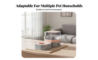 Transparent Cat Drinking Fountain Two-Tone Cat Water Fountain Rounded Perforated for Cats, Small Pets