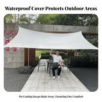 Waterproof Rectangular Sun Sail Anti-Rust Dloops Rectangular Shade Sail Reinforced Edges Sunshade sun's Rays Block for Gardeners, Homeowners, Families, Garden, Camping, Backyard, Pool Area