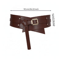 Genuine Leather Belt with Removable Strap Cowhide Waist Cincher Comfortable Wide Belt Soft for Sweaters